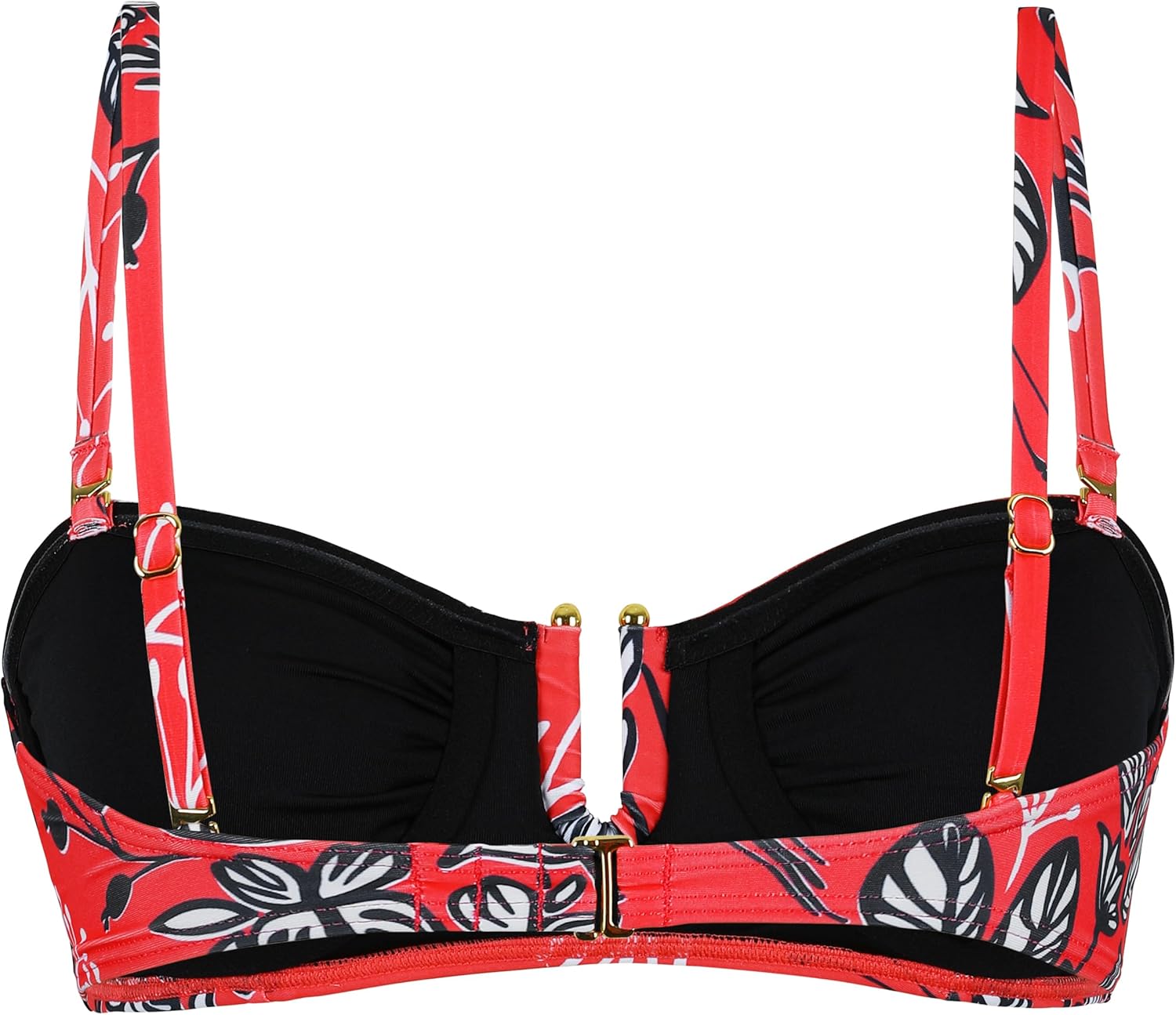 Hilor Women's Underwire Bikini Tops A-C Cup Push Up Supportive Swimsuit Top Bandeau Bathing Suit Swim Tops