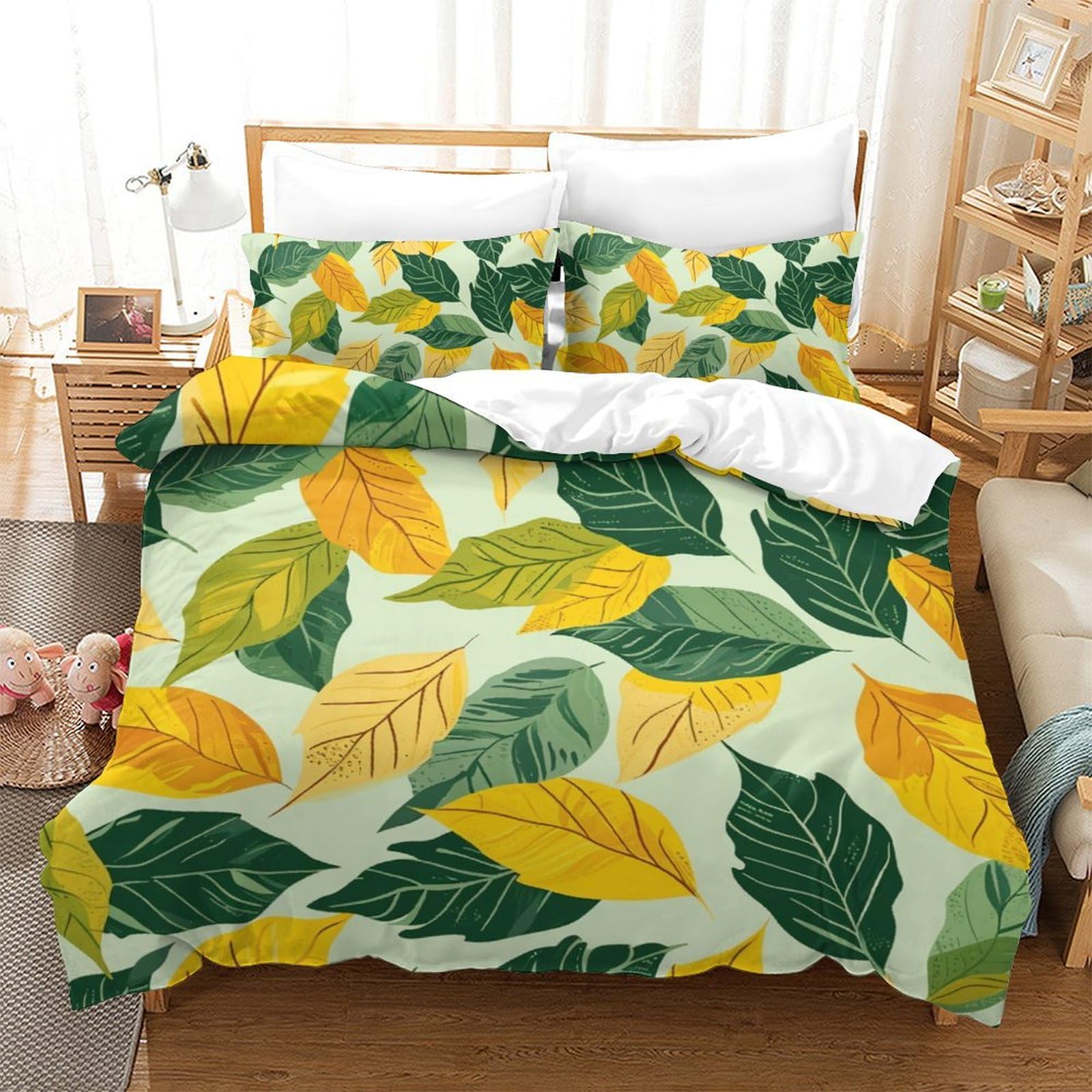 Housse de couette microfibre 3D 200x200cm haute résistance sans pli