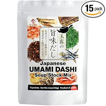 Chaganju Dashi Stock, Dashi Packet – Ramen Broth, Miso Soup, Udon, Shabu Shabu & Hot Pot Soup Base – Rich Umami Flavor, 8 Carefully Selected Ingredients – Authentic Japanese Umami Dashi, Made in Japan, 8g × 15pacs