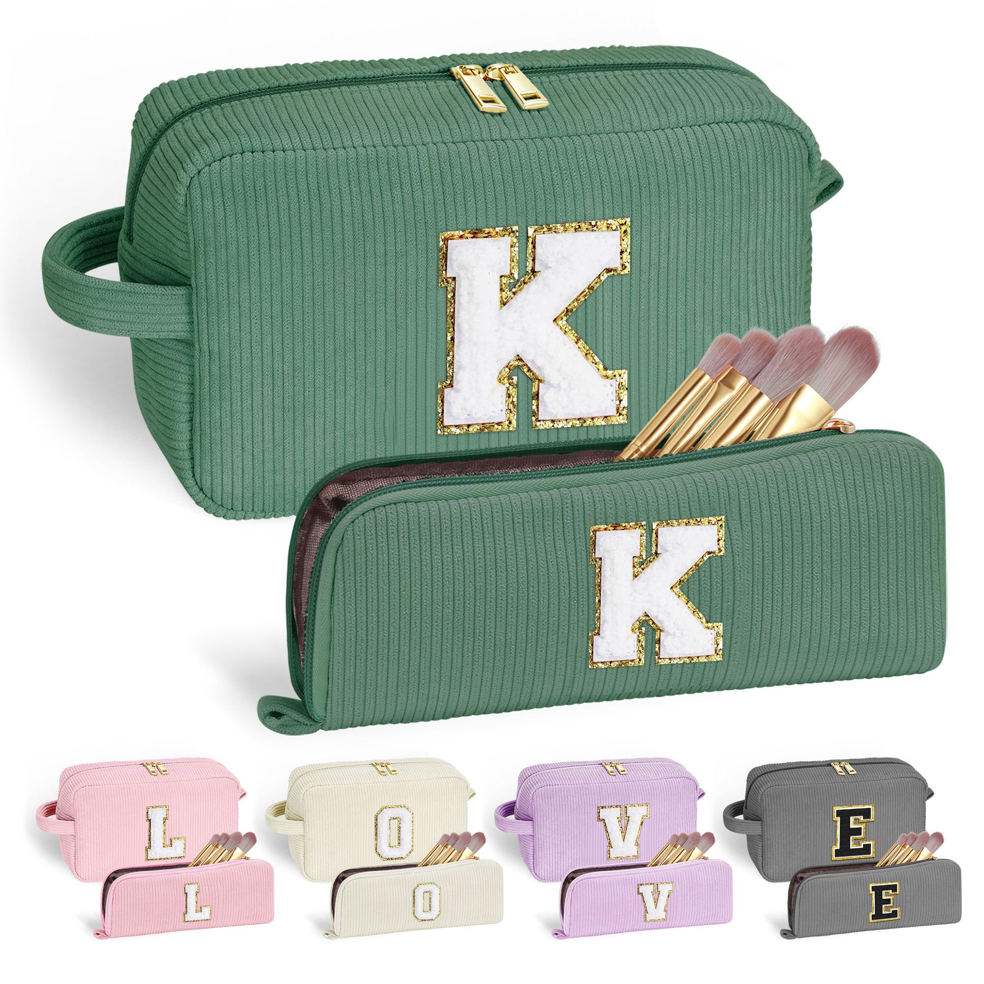 YOOLIFE Initial Travel Makeup Bag