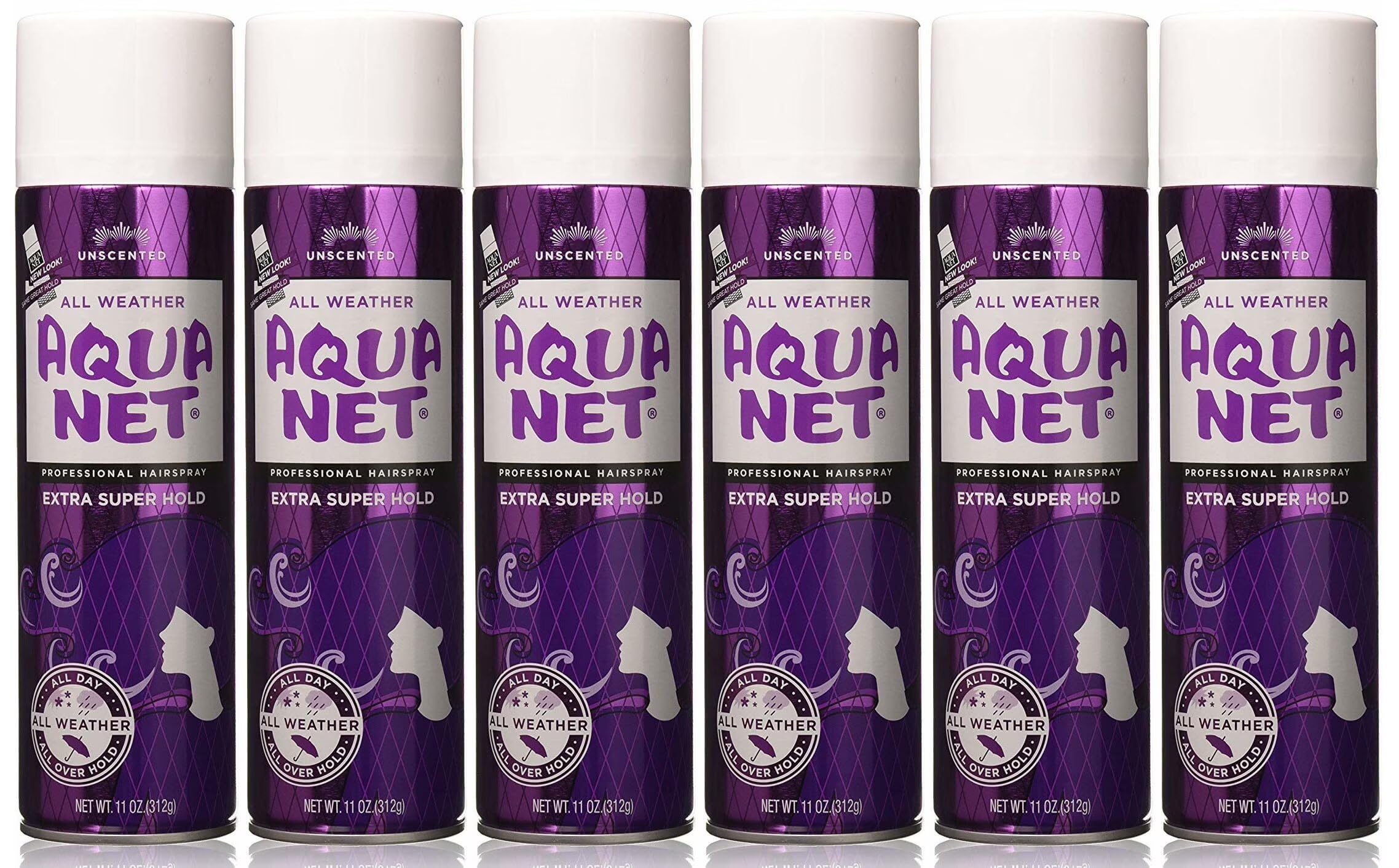 Aqua Net Extra Super Hold Professional Hair Spray Unscented 11 ounces, Pack of 6