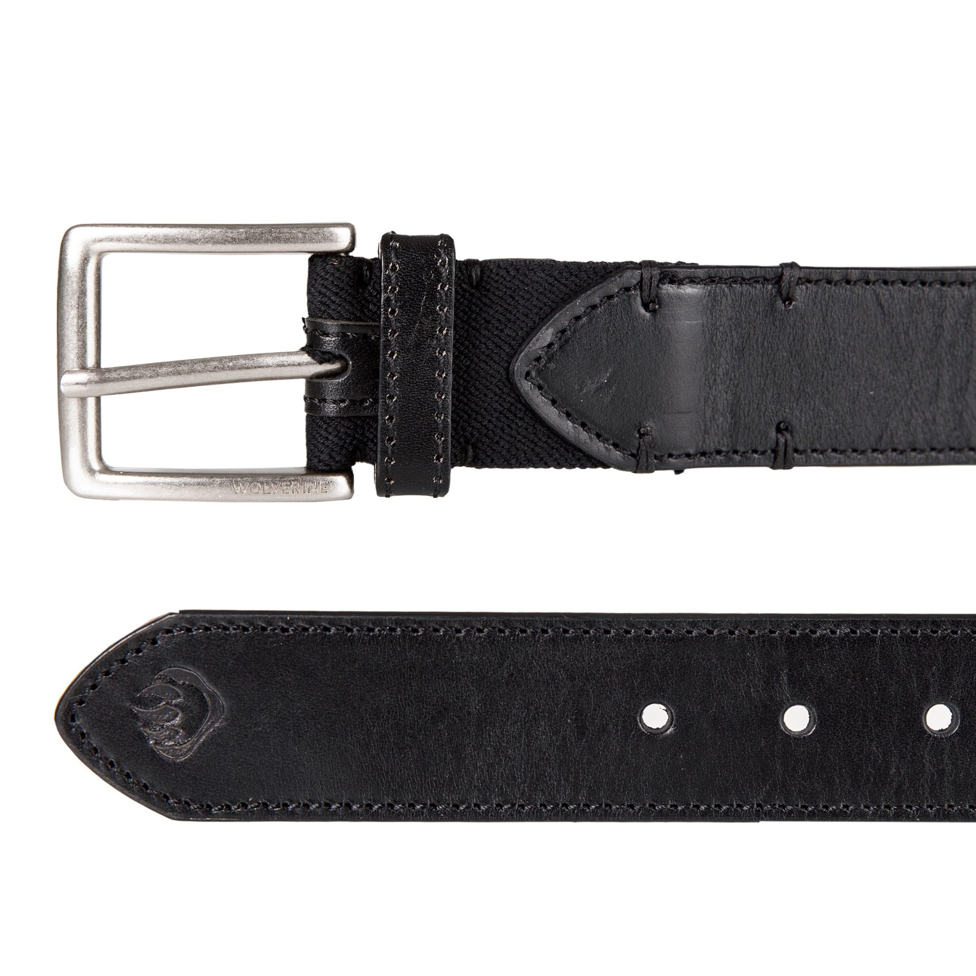 Wolverine Men Rugged Boot Leather Work Belt, Flex-Black, 46