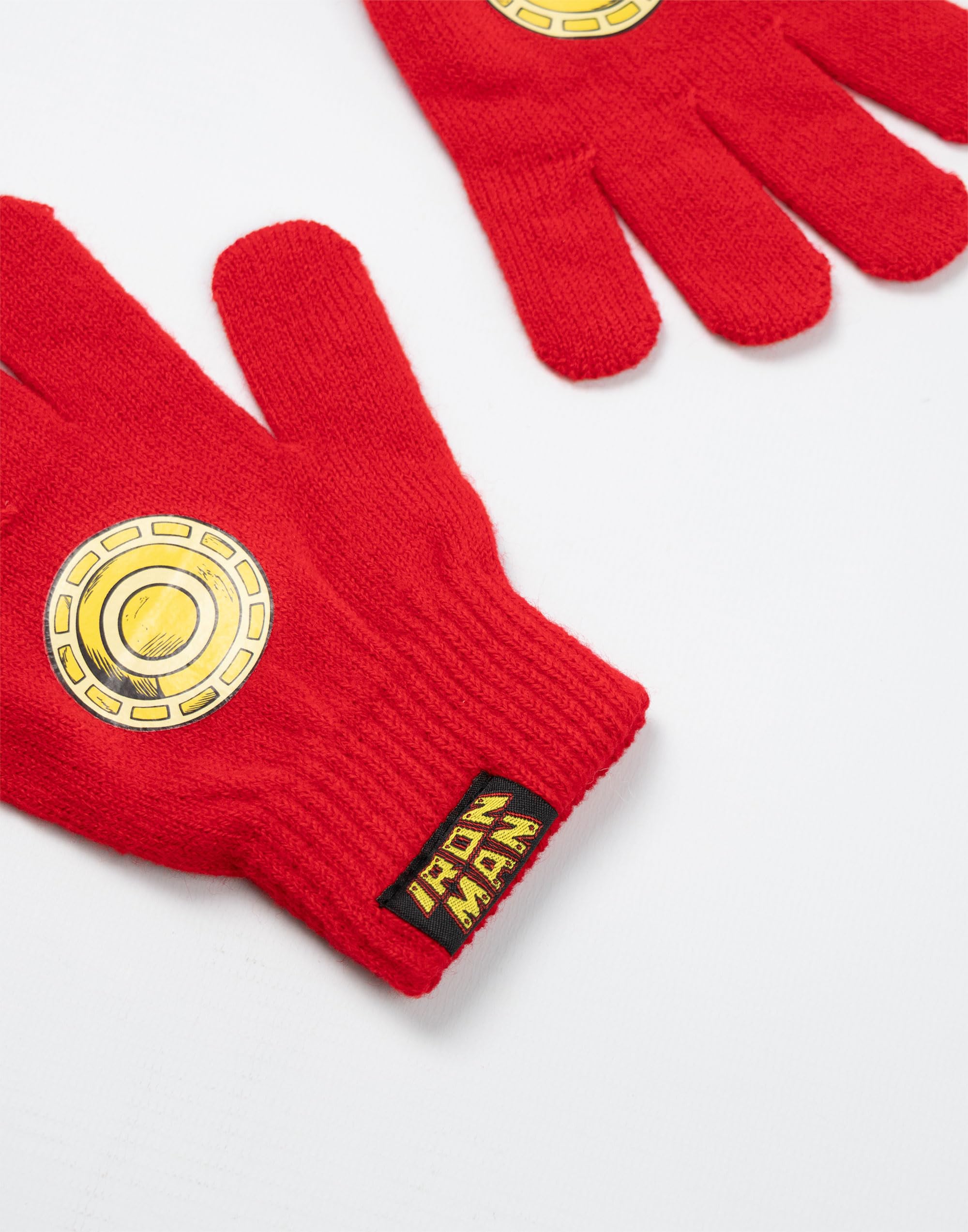 Marvel Iron Man Jungen Mütze und Handschuhe, Rot, Winterwärme, Accessoires mit Iron Man Grafik, Kinderausrüstung für kaltes Wetter, perfekt für Outdoor-Abenteuer, Merch