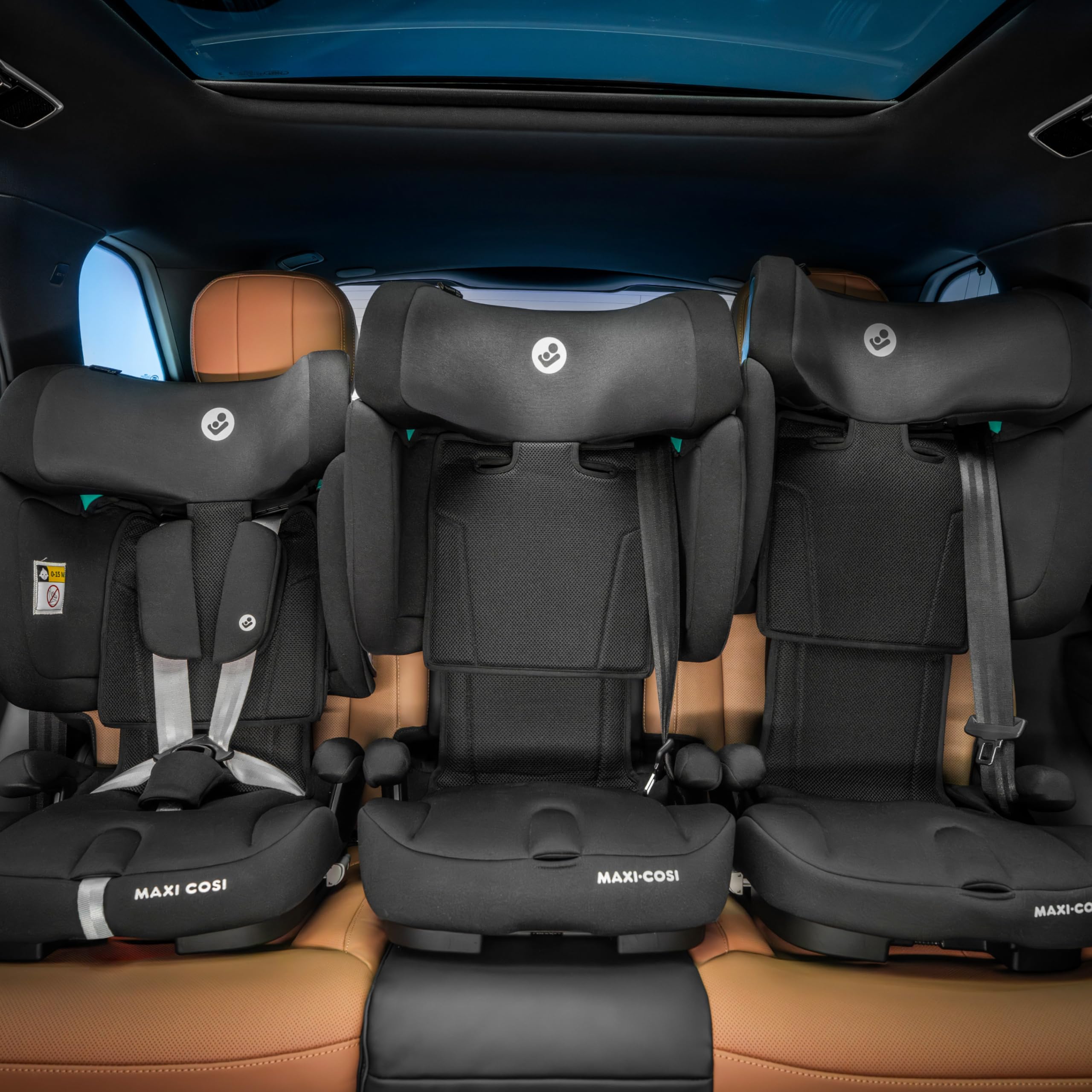 Maxi-Cosi Nomad XL Plus, Silla Coche Evolutiva, 15 Meses a 12 Años, 76-150 cm, Silla Coche Plegable de Viaje, Protección contra Impactos Laterales G-CELL, Bolsa de Viaje, Authentic Black