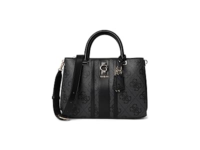 GUESS Erenia Girlfriend Satchel Satchel Handbags Coal Logo, Polyester
