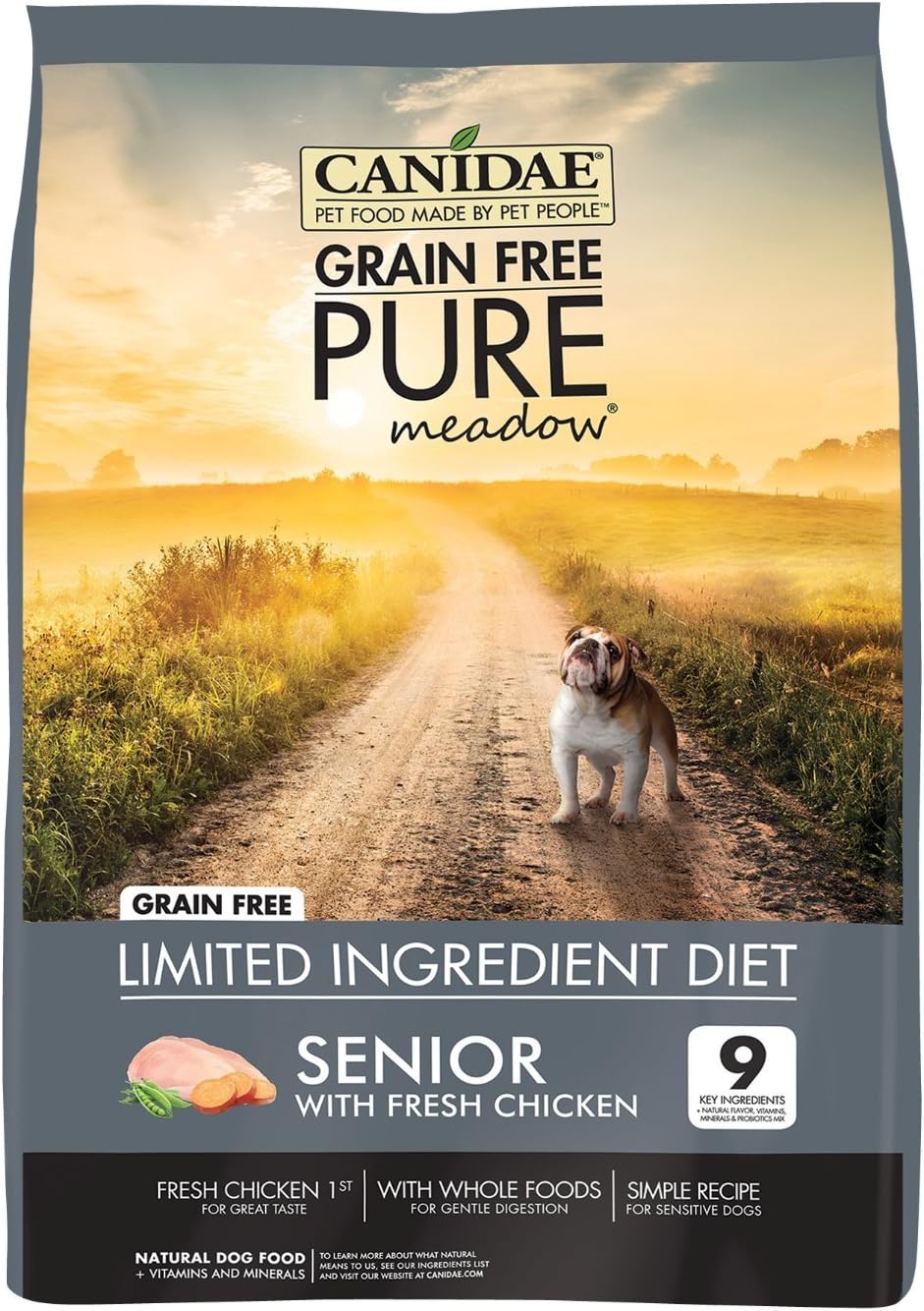 XGATML CHDENUO Yeegfeyzz SIXNE 4 LBS, Made with Fresh Chicken Dry Dog Food for Seniors