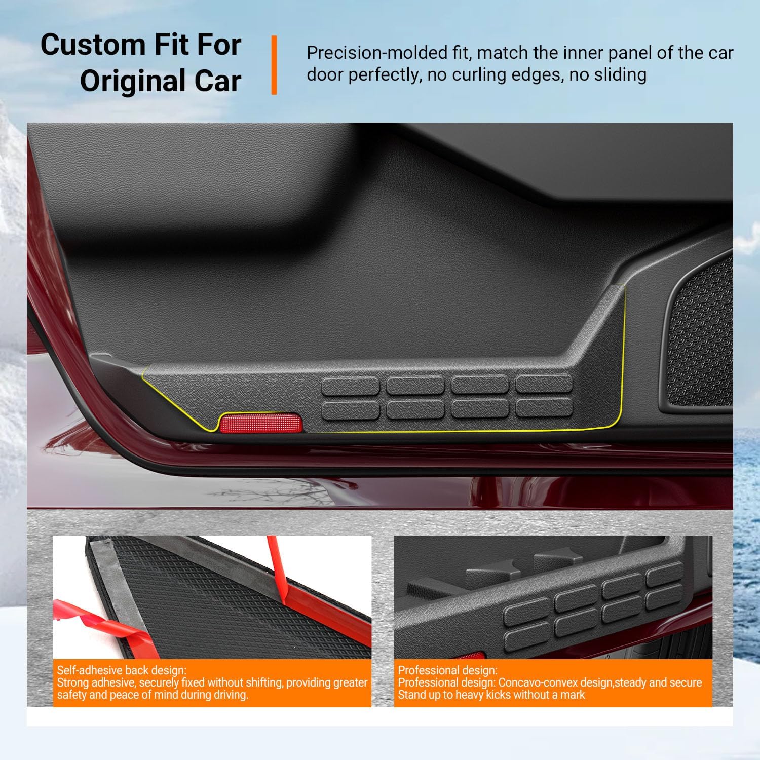 powoq 5FT Truck Bed Mat Compatible with 2024-2026 Toyota Tacoma Truck Bed Rail Caps Tailgate Liner TPE Car Door Anti Kick Mat Replacement for 2024 2025 2026 Toyota Tacoma Accessories