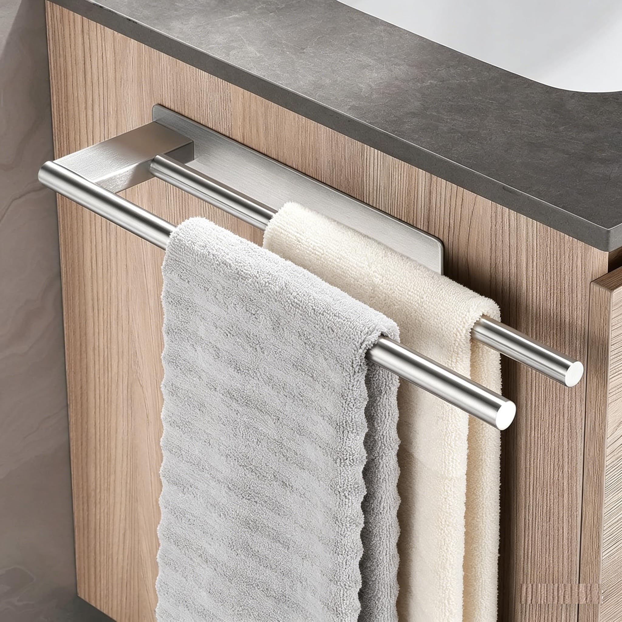 Porte serviette sans perçage pour fixer votre support mural sans trouer le mur