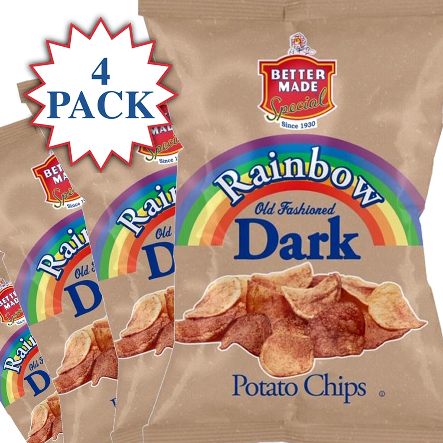 Better Made Special Potato Chips (4) x 7.510oz Bags (Pack of 4) Choose Your