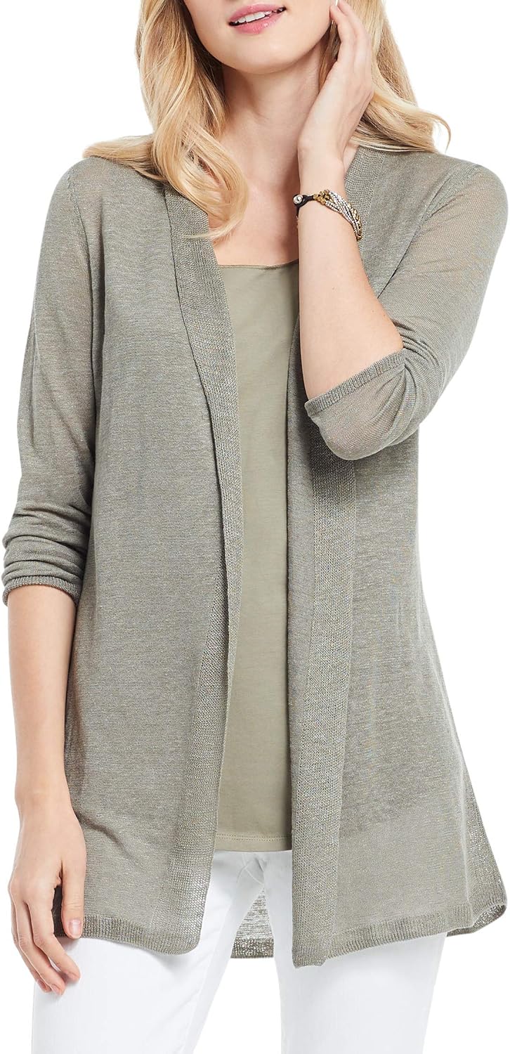 NIC+ZOE Lightweight Long Back of The Chair Cardigan