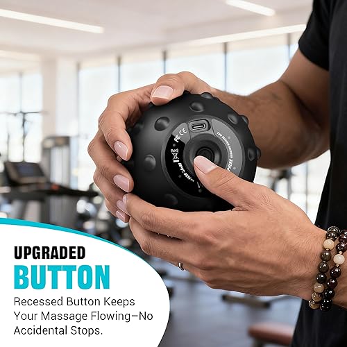 Miniatura 2 de Vulken Vibrating Massage Ball for Muscle Recovery with SphereStrap – Target Hard-to-Reach Areas, Hands-Free Back Massage. 4 Speeds High Intensity