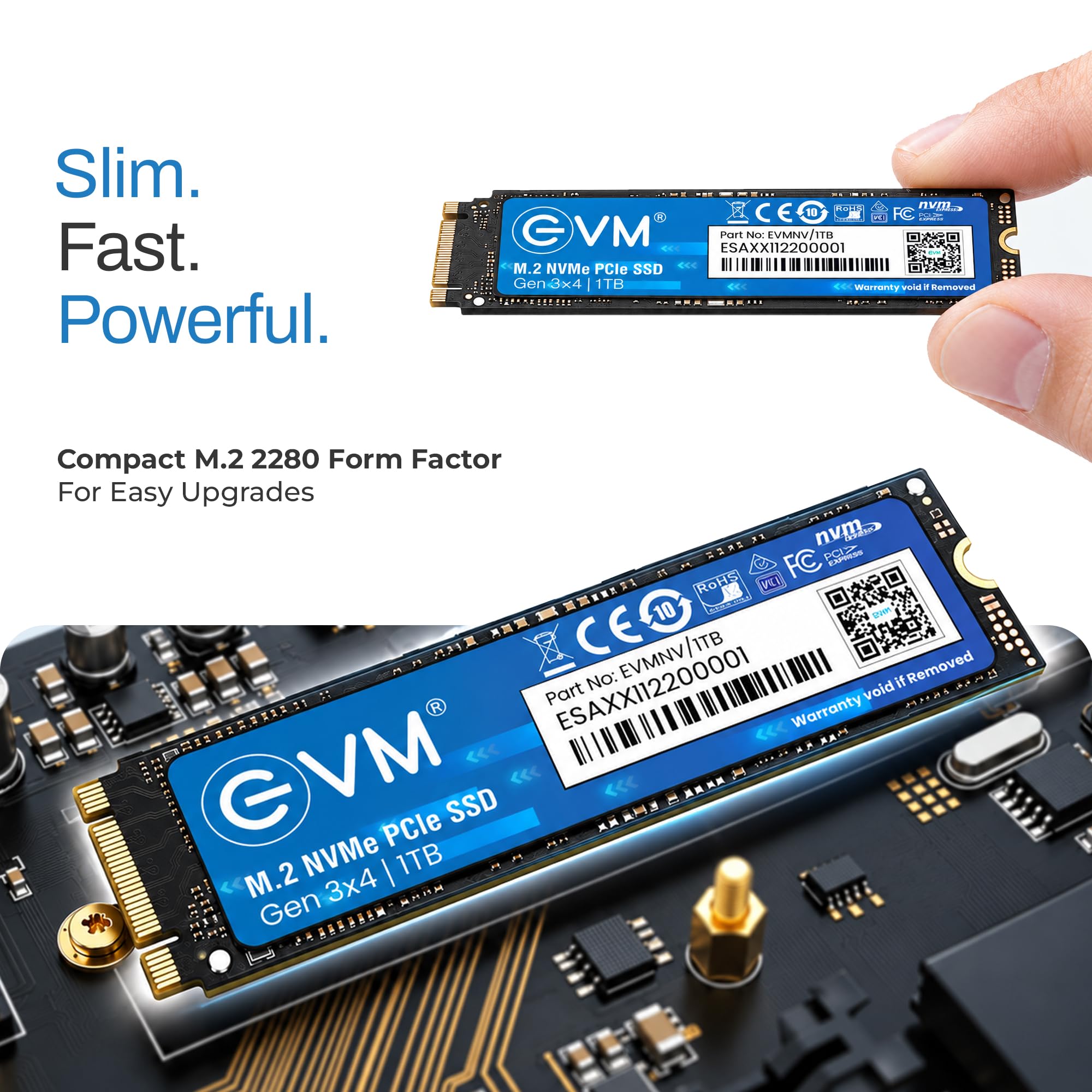 EVM 1TB Internal SSD - M.2 NVMe PCIe (2280) - High-Speed Performance Up to 2300MB/s Read & 1800MB/s Write Speed with Low Power Consumption - Compatible with Gaming PCs & High-Performance Workstations- — Amazon image 7
