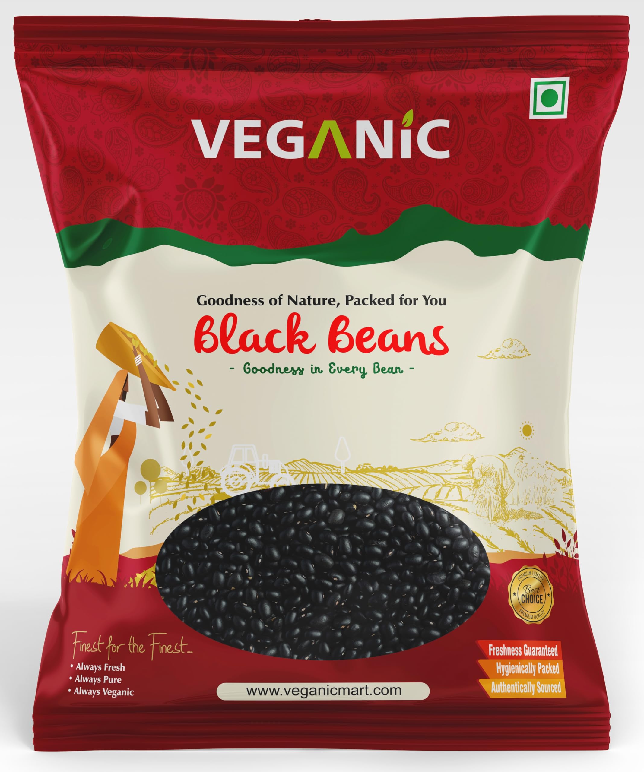 Veganic Himalayan Black Rajma | Kidney Beans | Kala Raajma | High Protein, Unpolished, Naturally Grown (800g)-picture-33