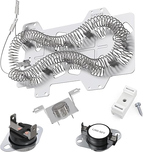 ActualizadoElemento calefactor de secadora DC47-00019A compatible con secadora Samsung DV42H5000EWA3 DV45H7000EWA2 DV48H7400EWA2 DV40J3000EWA2