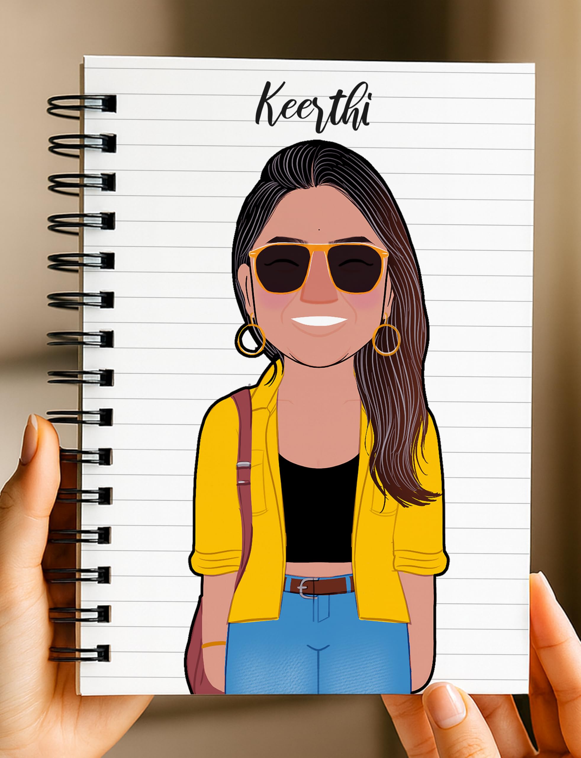 Hard Bound Personalized Journal/Diary | Lined | 80 Pages (120 Gsm) | 23x15 CM | Spiral | Best for Journaling