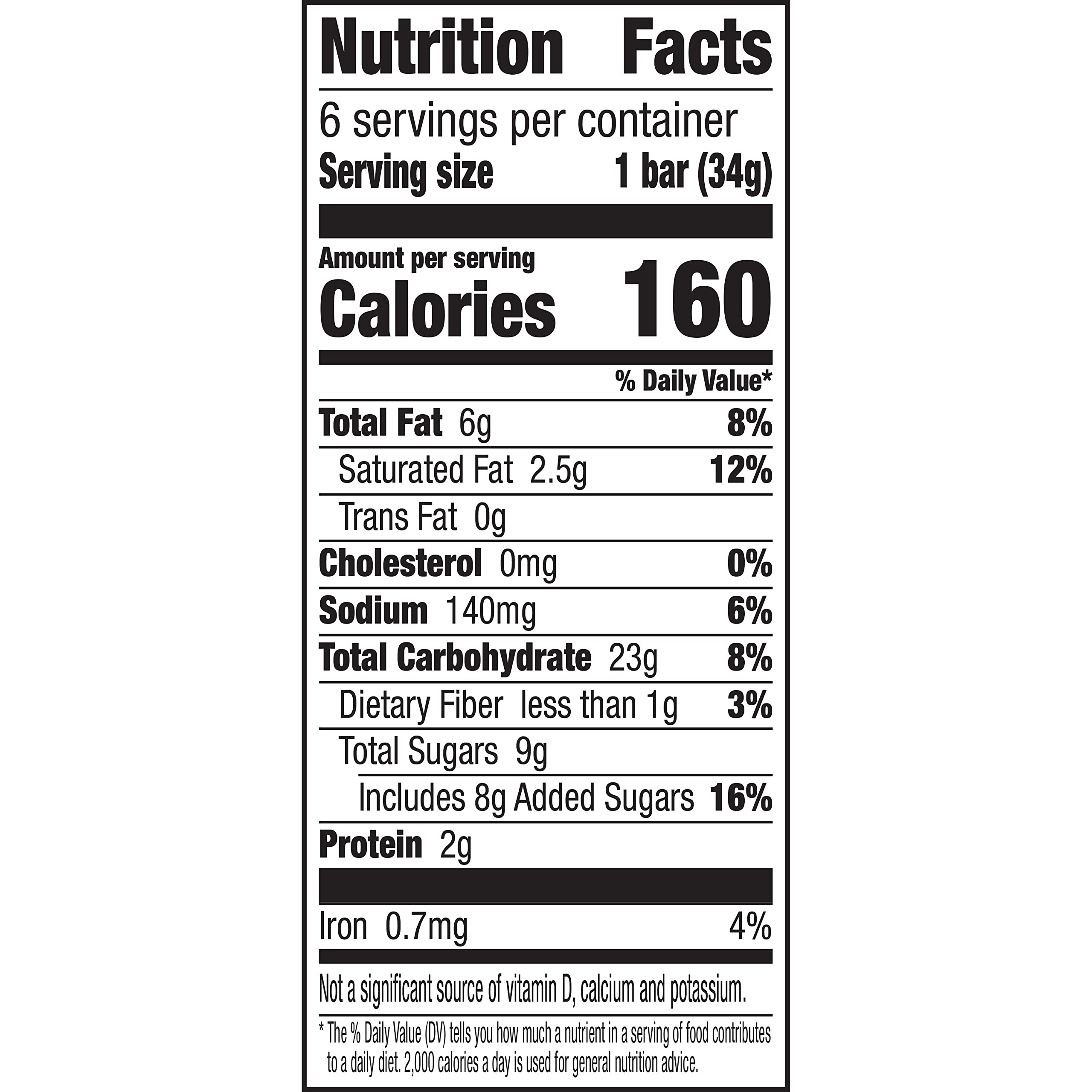 Nature Valley Sweet & Salty Nut Granola Bars, Cashew, 6 - 1.2 Ounce Bars (Pack of 6)