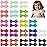 Hair Bows for Girls, 40PCS 1.8 Fully Lined Hair Clips, Alligator Hair Accessories for Kids and Teens (20 Colors in Pairs)