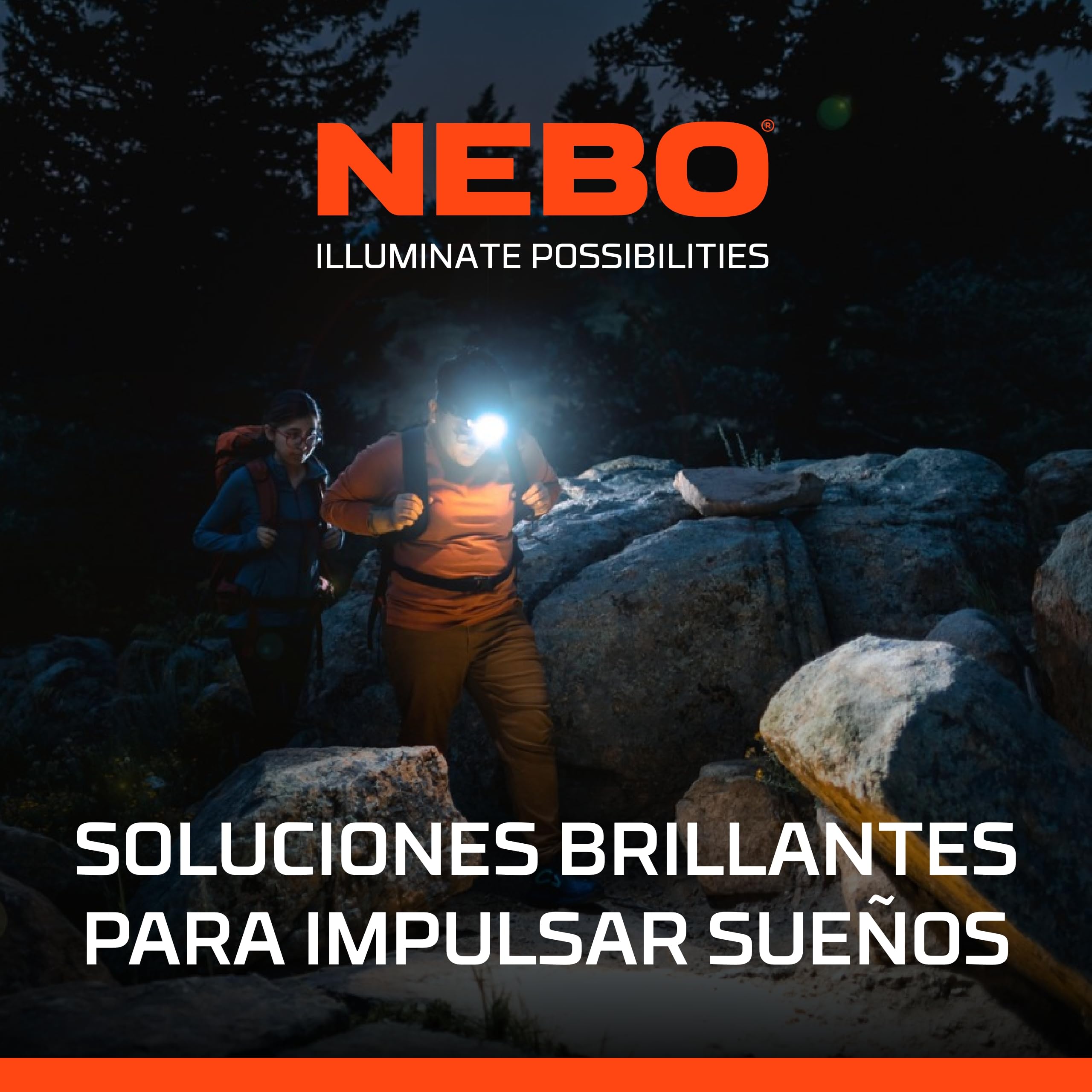 NEBO Transcend 1500 Frontal Recargable – 1.500 Lm Turbo | Dial Selector | 5 Modos | 28h | Base Magnética | IPX7 | Aluminio | Se Convierte en Luz de Trabajo | USB-C | 150g
