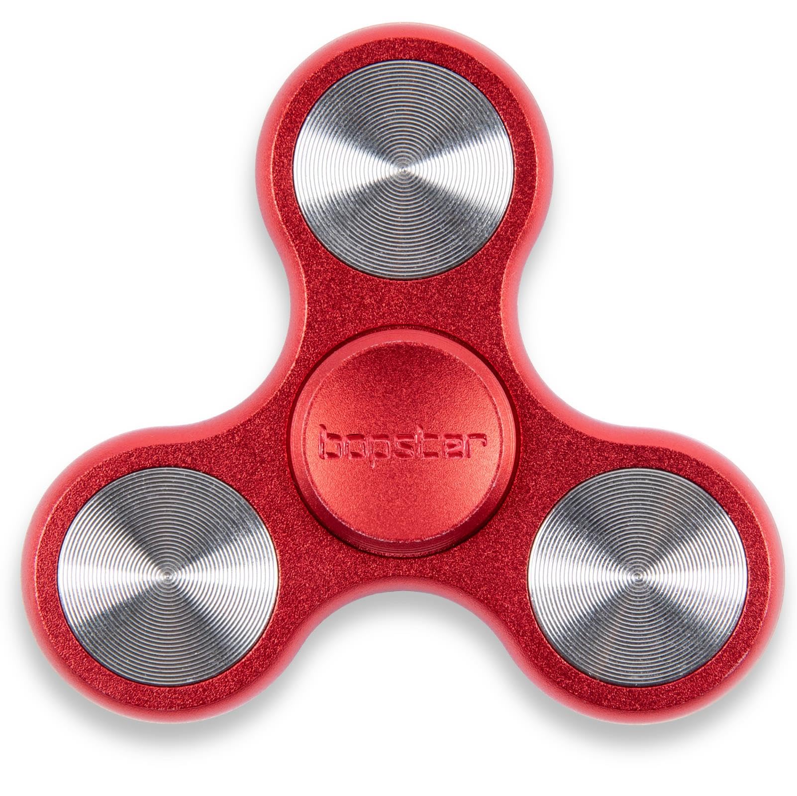 bopster Spinner in metallo, spinner portatile tri-fidget per bambini e adulti, 4+ minuti di tempo di filatura, 73 g, giocattolo da scrivania liscio per la gestione dello stress, la concentrazione - 4