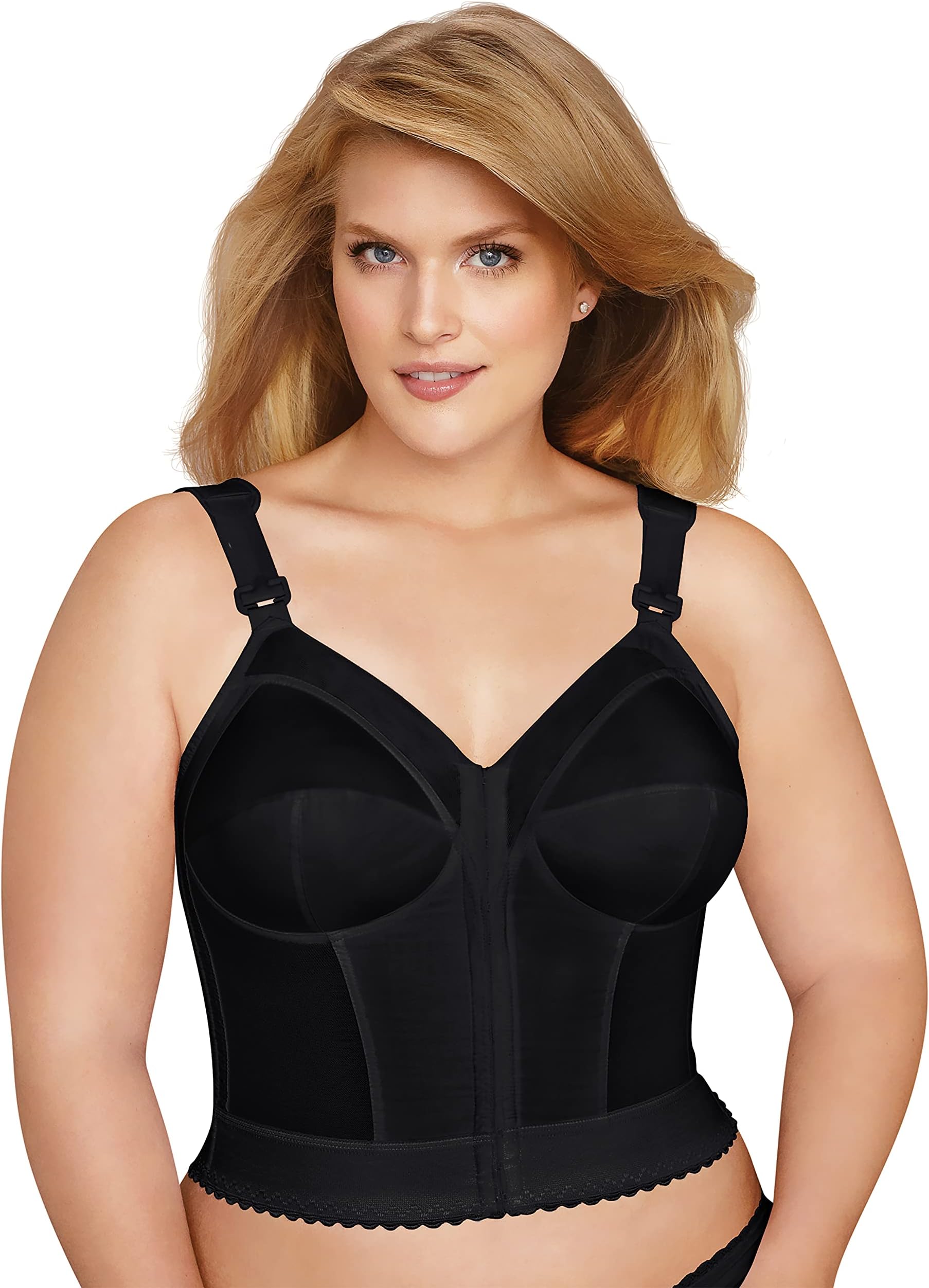 Exquisite Form 5107530 FULLY Slimming Wireless Back & Posture Support Longline Bra with Front Closure