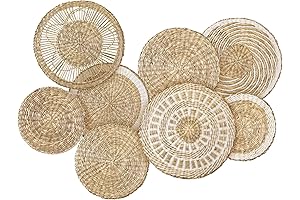 Novel Set of 8 Woven Wall Baskets