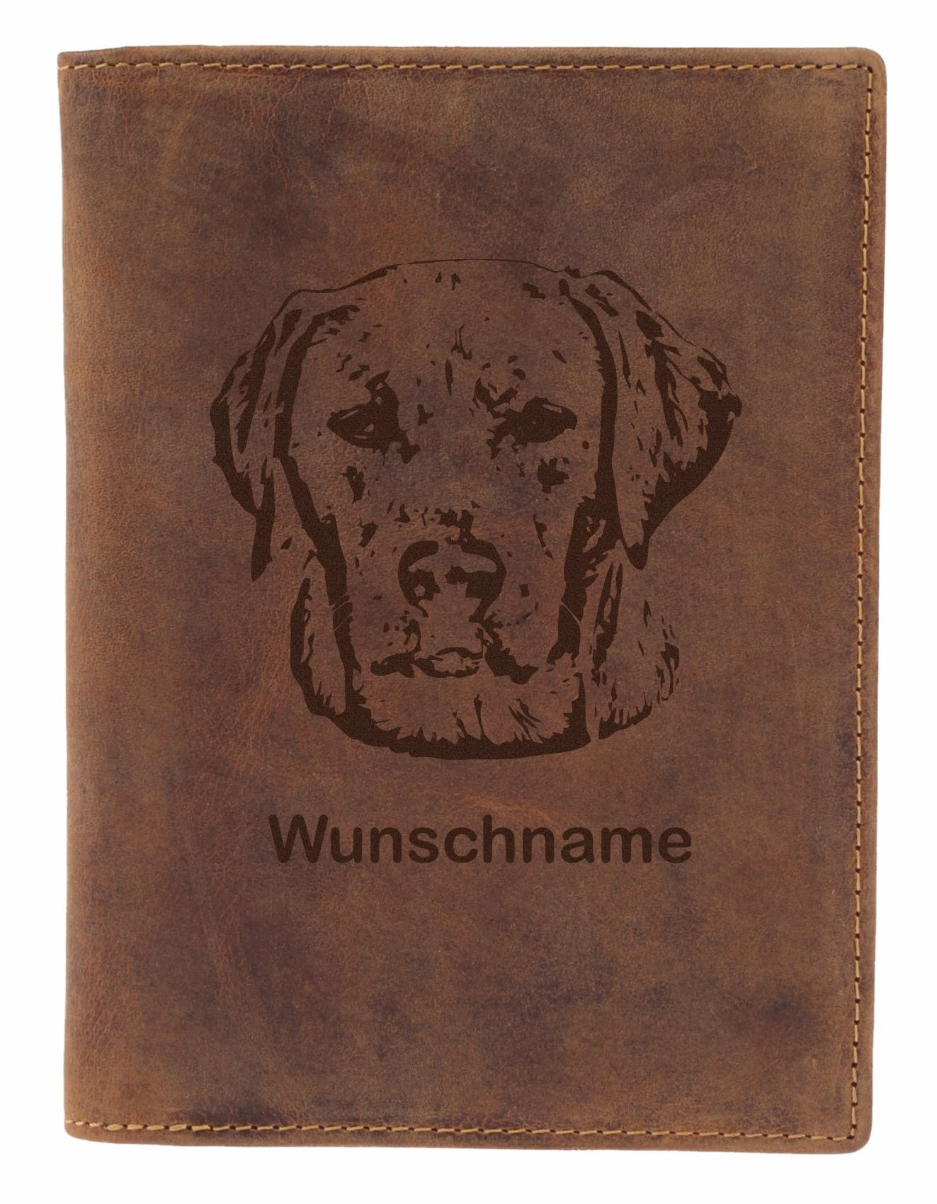 Greenburry EU Heimtierausweis Hülle Impfpasshülle Hund Motiv Labrador Retriever + Wunschname
