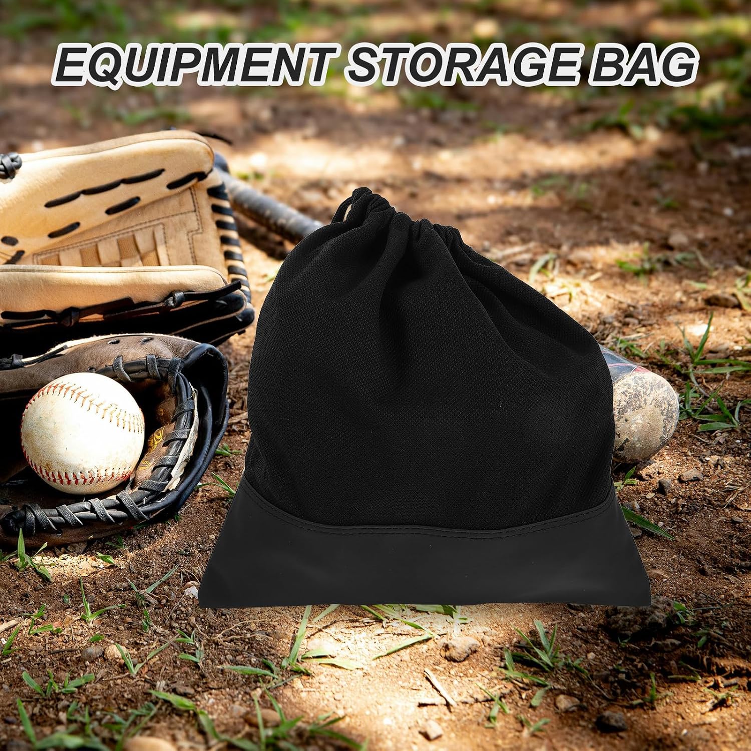 Baseball Glove Bag - Softball Glove Protector Case for Travel and Training - Drawstring Storage Bag for Coaches Players and Outdoor Sports Events 14.2x13.4