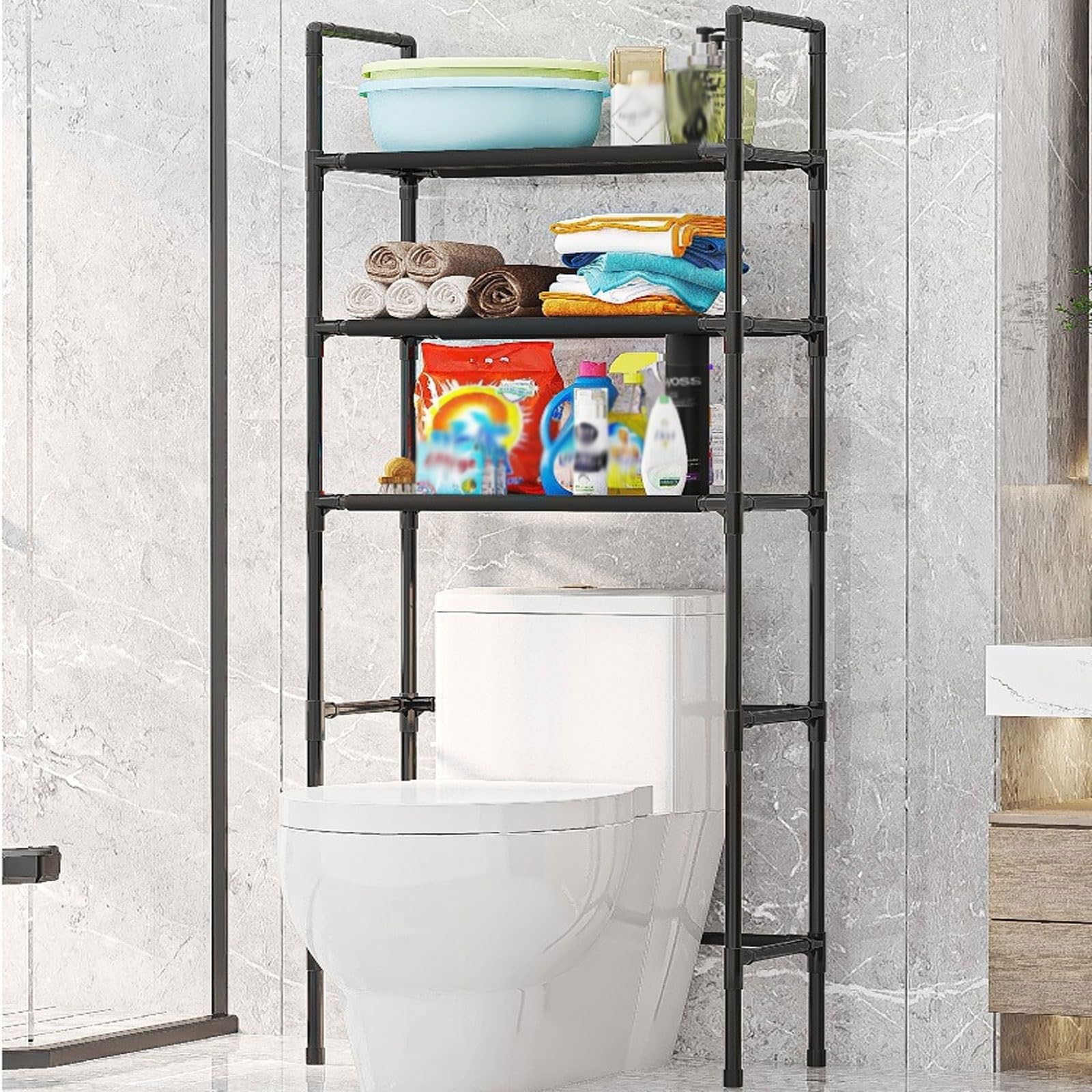 送料無料【新品】シンプルタイプ トイレラック トイレラック スリム ホワイト トイレ収納棚 トイレ収納ラック