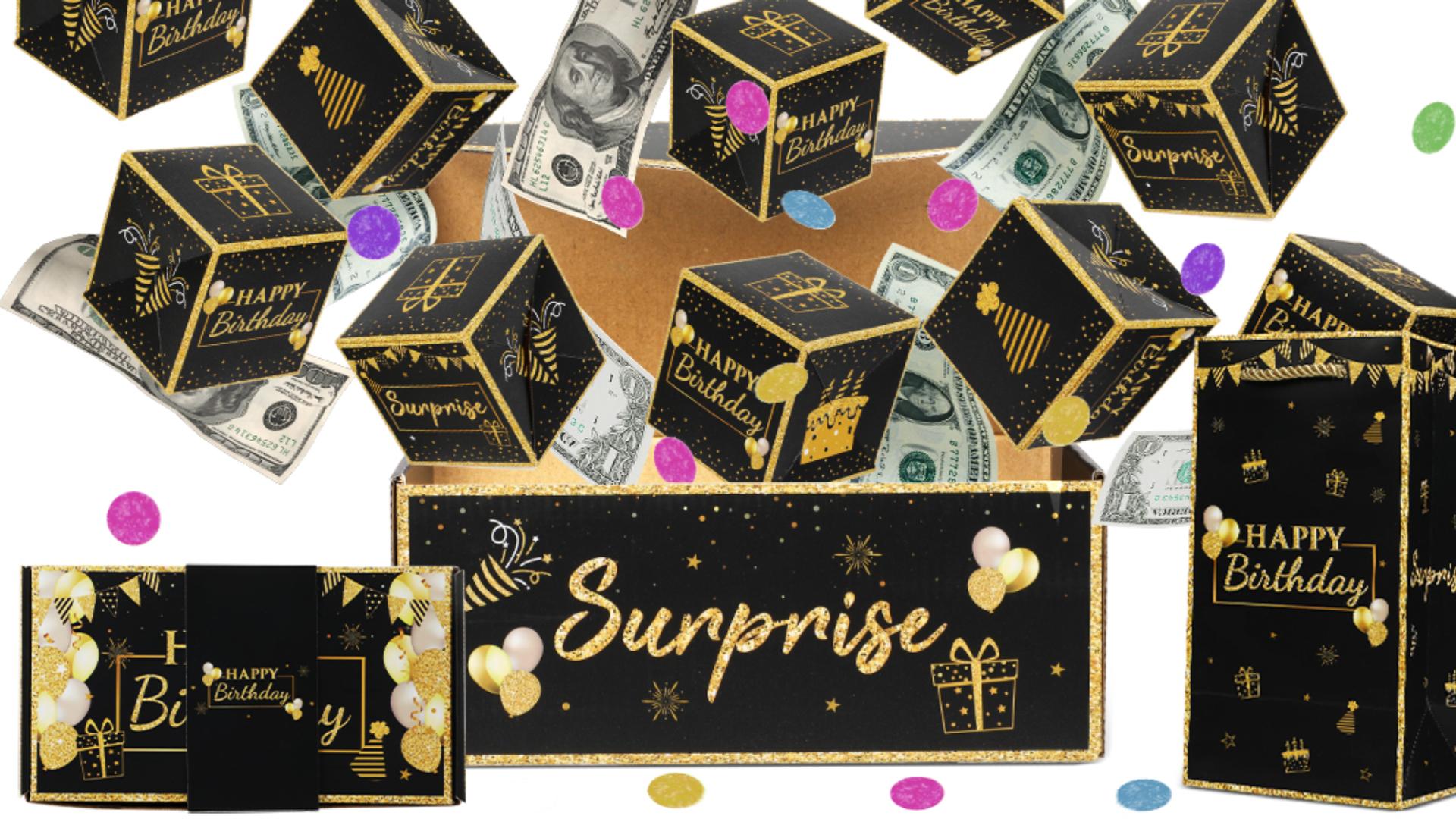 Explosion Gift Box Birthday Money Explosion Box - 12 Folding Bounce ...