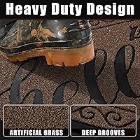 Vista 2 de Yimobra Alfombrillas de Bienvenida para Puerta Delantera 29.5x17, Alfombrilla de Puerta Resistente Impermeable para Exterior, Alfombrilla