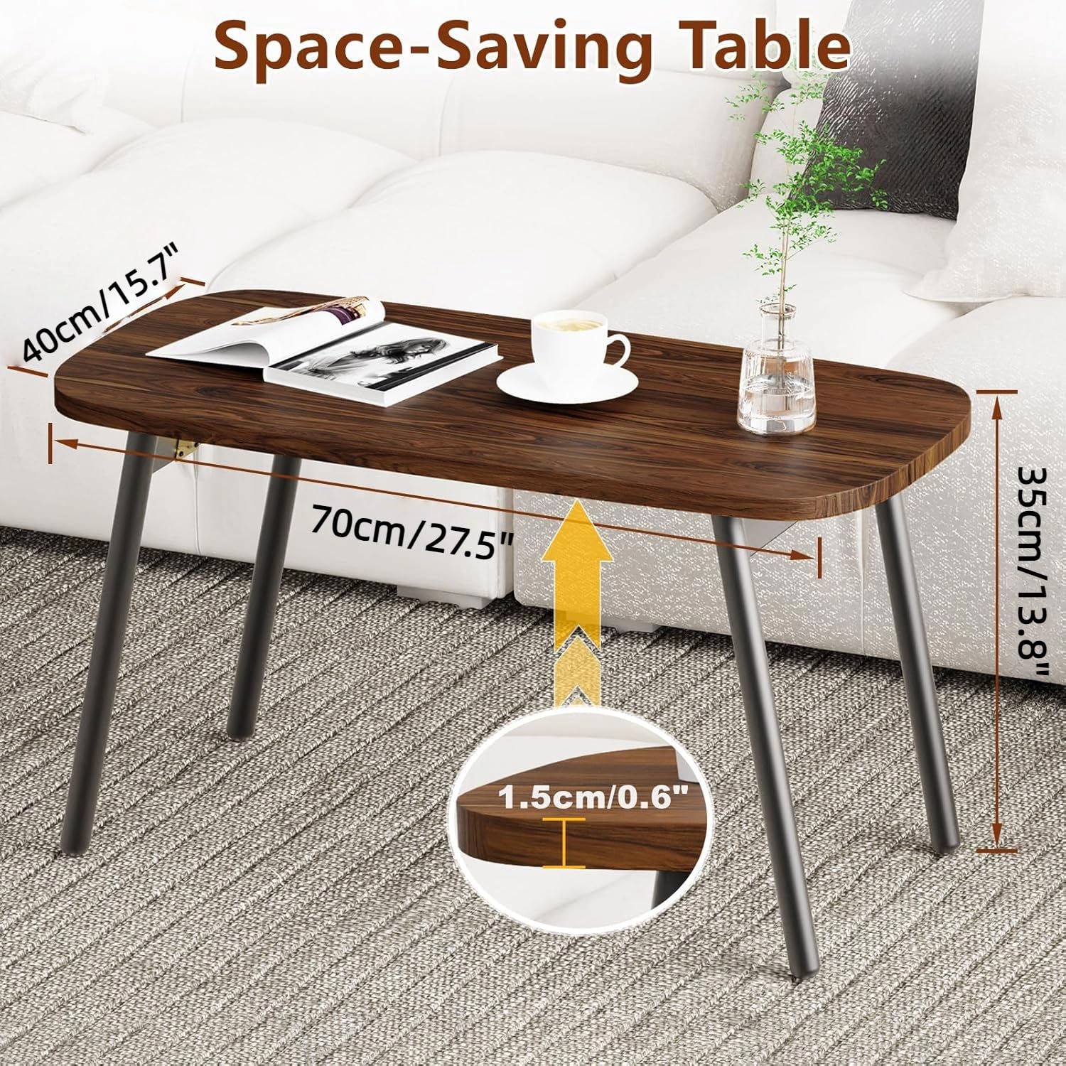 Amazon | コンパクト矮卓 70×40×35cm 和風 座卓 リビング あぐら