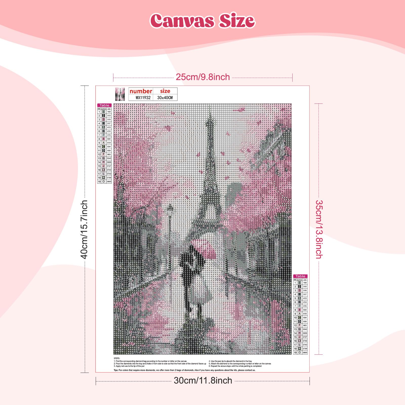 MEIYUDA 5D Diamond Painting Paris – DIY Diamantbild 40x30 Cm Für Wanddeko