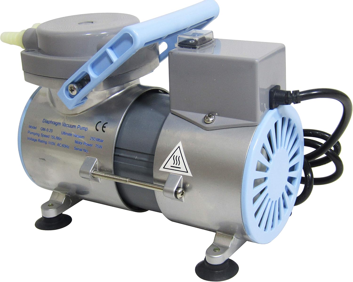 GM0.2 Oilless Diaphragm Vacuum Pump Oil Free Type 15L/min 75W 0.075Mpa 250mbar CE Certificate