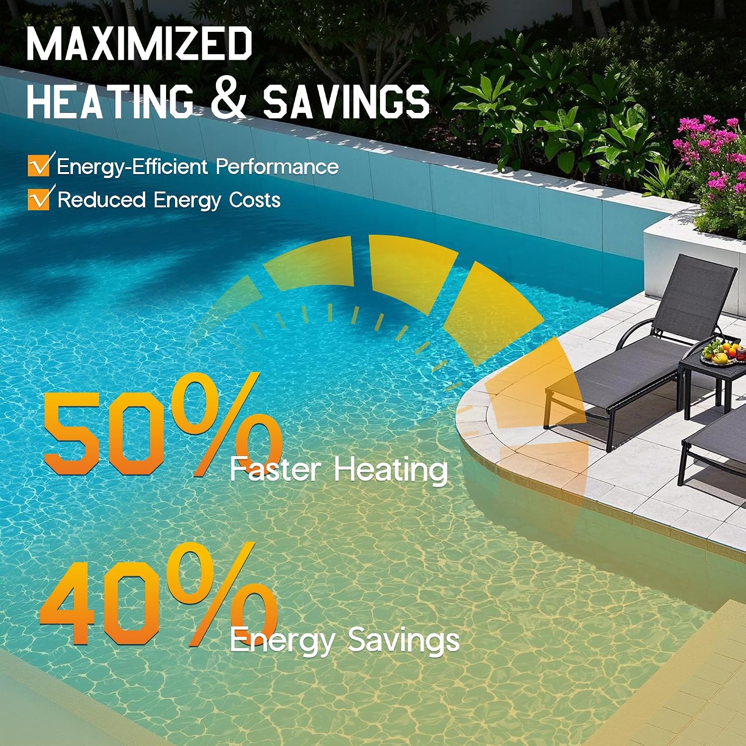 Albott Pool Heater showing faster heating and energy savings