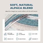 Mary Maxim Alpaca Yarn, Soft, Warm Tweed Yarn for Crocheting and Knitting, Medium Worsted Weight 4, Ideal for Scarves, Sweaters Afghans and Blankets, 262 Yards, Aqua Stripe