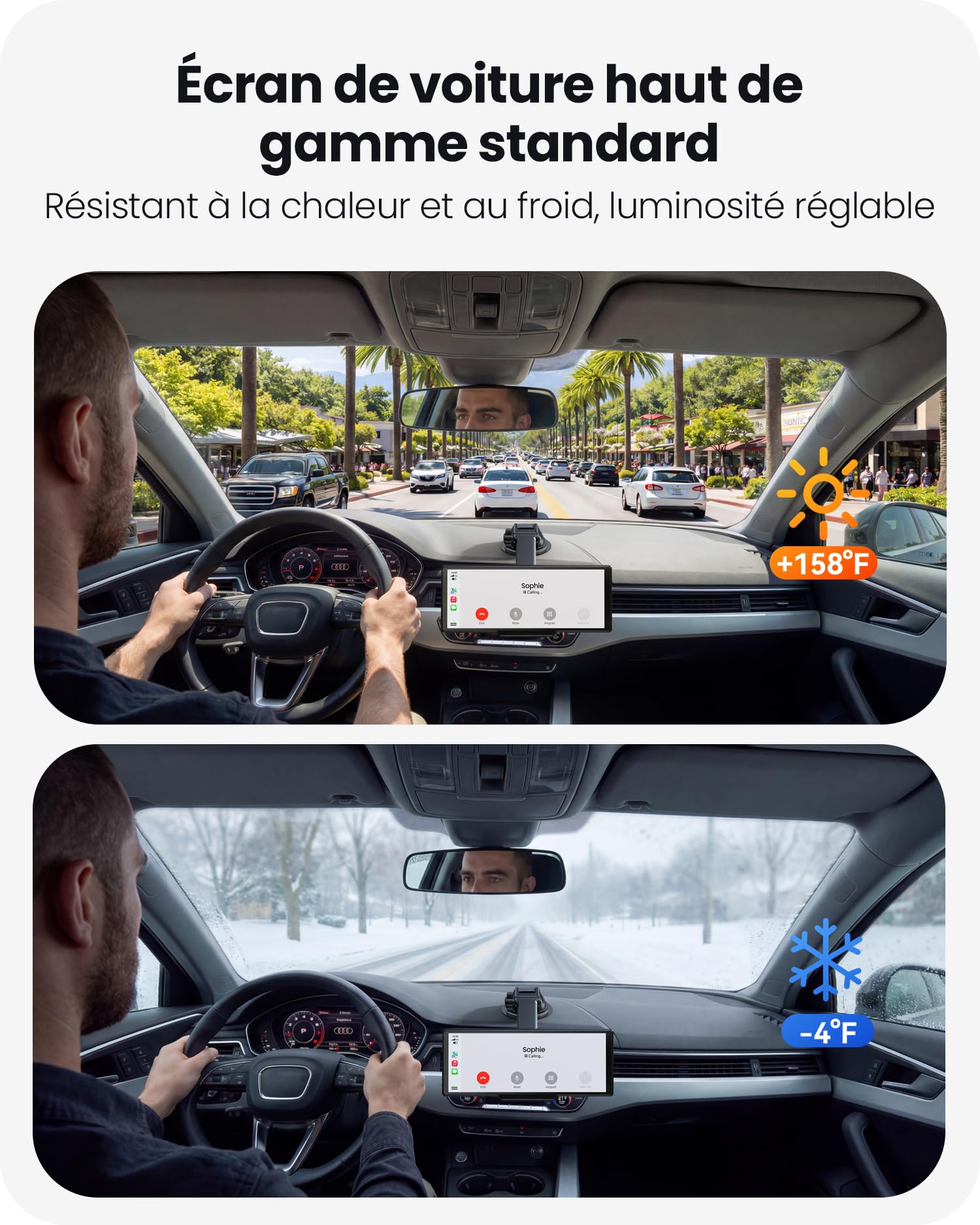 vaett 9,26" Écran CarPlay Voiture pour Apple CarPlay & Android Auto avec Dash Cam 4K et Cam de Recul HD, Car Play avec Mises à Jour OTA, Bluetooth 5.1, Mirror Link