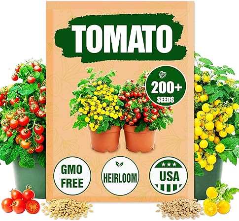 Dwarf Duo Tiny Tim Tomato Seeds - 100+ Red &