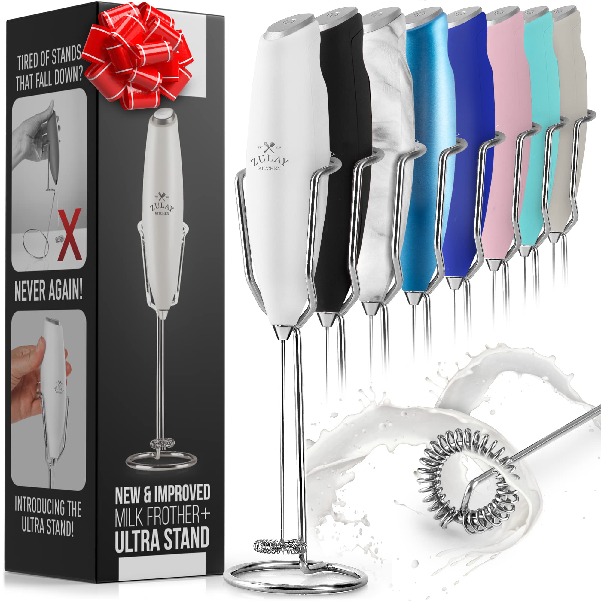 Zulay Kitchen FROTHER WITH HOLSTER STAND