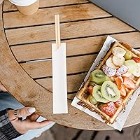 Vista 4 de Garneck Bolsa de papel para palillos, 100 unidades, color blanco, bolsa de bolsillo de papel desechable, fundas de embalaje para palillos, bolsa