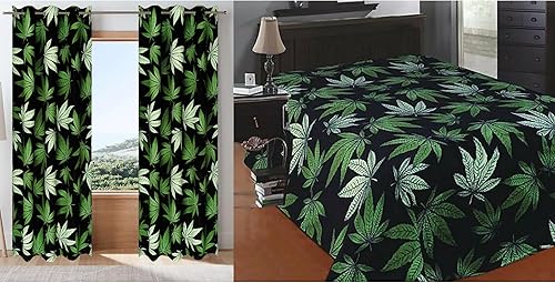 Home Must Haves Manta de cama suave de microfibra de felpa con hojas de marihuana