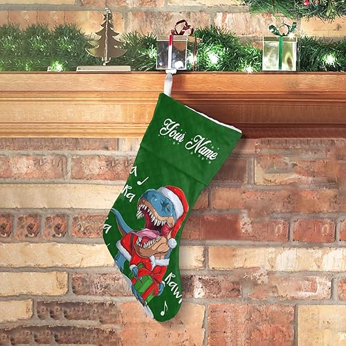 Miniatura 9 de Calcetines de Navidad personalizados, rana, rústica, granja, chimenea, decoración de medias de Navidad para la temporada familiar de vacaciones