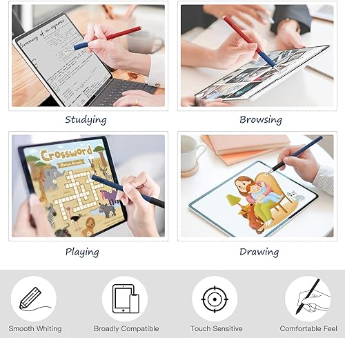 Miniatura 5 de MEKO - Lápiz capacitivo universal para iPad (2 unidades), 2 en 1, 3 generación, para AppleiPhoneiPad proMiniAirAndroidMicrosoftSurface, todas las