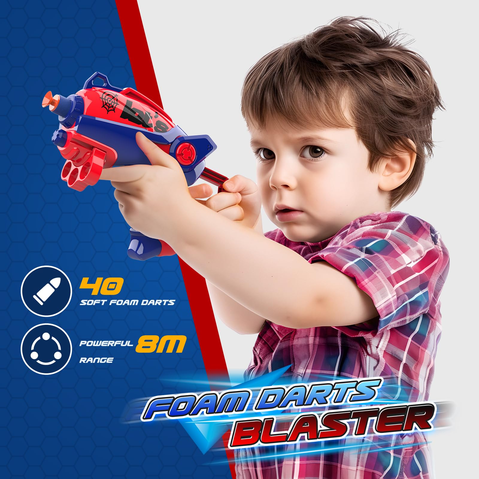 Dreamlandia Bersaglio Elettronico con Punteggio per Adatto a vari Giocattoli con Armi da Fuoco, Giocattolo per Bambini 3-10 Anni, 20 Proiettili, Regalo per Giochi Interni ed Esterni