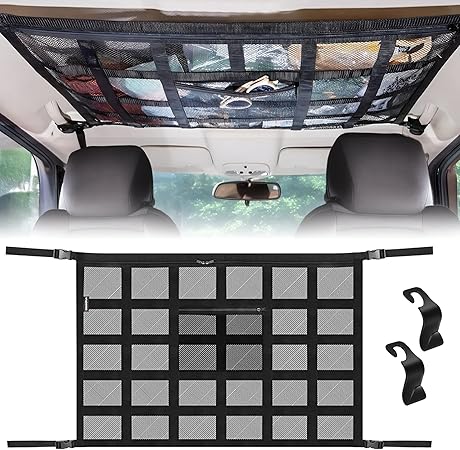 Amazon.fr : Filet Rangement Voiture 90cmx65cm, Multifonctionnel Filet ...
