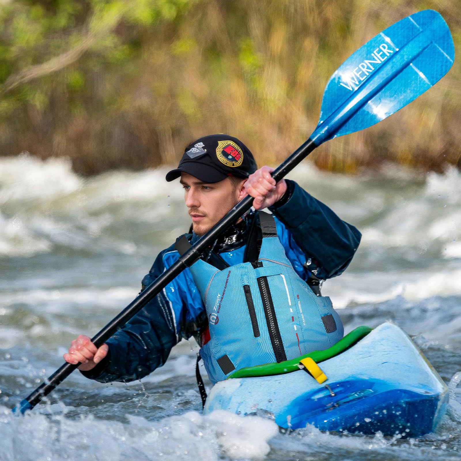 Zeraty Chaqueta de baño para Adultos Chaleco de flotabilidad 50N para Canoa, Kayak, Vela y Otros Deportes acuáticos