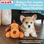 WEOK Heartbeat Puppy Toy - Comfort Cuddler Pillow, Dog Anxiety Relief Calming Aid,Heartbeat Stuffed Toy for Dogs,Puppy Heartbeat Toy Sleep Aid,Dog Heartbeat Toy for Pet