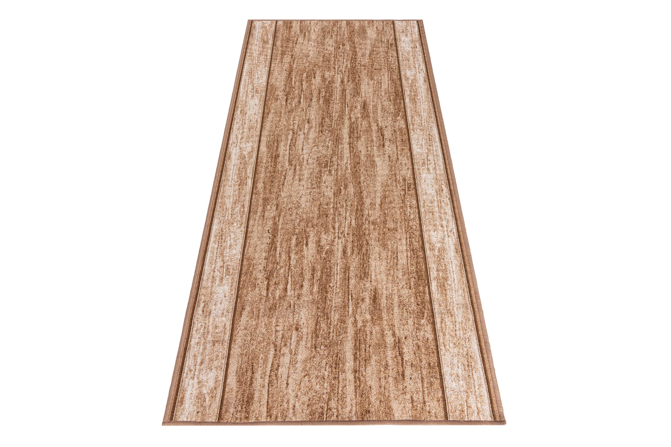 Mazovia Läufer Flur 67x525cm Braun Klassisch 90er-Retro Weich rutschfest | Teppichläufer für Küche Waschküche Schlafzimmer Wetterfest Pflegeleicht Gummiunterseite Kurzflor Lang Verkauf pro Meter