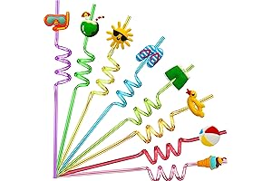 24 Summer Pool Drinking Straws for Kids: Perfect for Pool Parties and Beach Festivities