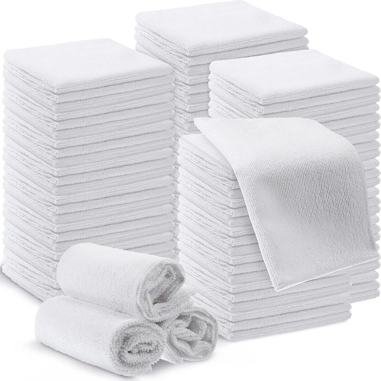 200 Pieces Microfiber Cleaning Cloths Bulk Absorbent