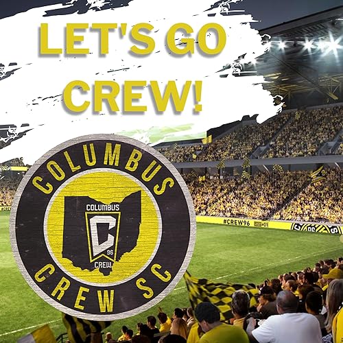 Miniatura 40 de Fan Creations Letrero redondo de madera de New York Red Bulls FC MLS, decoración de pared redonda de 12 pulgadas, muestra tu espíritu RBNY y decora